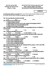 Đề thi thử THPT Quốc gia lần 1 môn Hóa học năm 2017 - Mã đề 001 - Trường THPT Hà Huy Tập (Có đáp án)